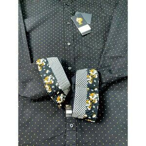 Denim & Flower mens NWT button down long sleeve classic shirt Medium preppy